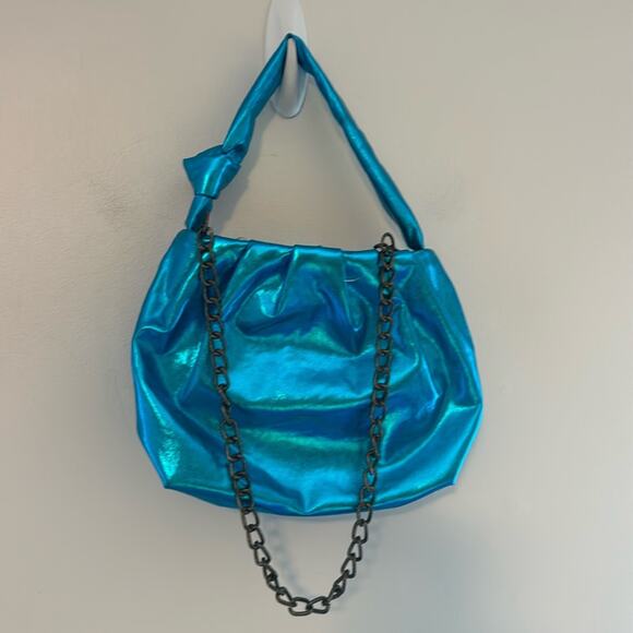 Free People New Viva La Vegan Clutch metallic blue - Picture 4 of 6